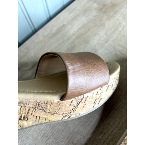 Unr8ed Girls wedge sandals faux leather cork size 3 - Picture 8 of 9